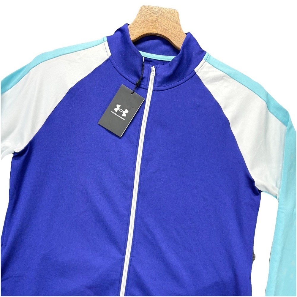 Under Armour Storm‎ Midlayer Full Zip Jacket Womens M UA Colorblock Blue NEW
